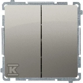 Kontakt-Simon Simon Basic dvivietis 10AX 250V satinas (BMW5.01 / 29)
