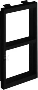 Juodas dviejų sekcijų korpusas 45x45mm moduliams