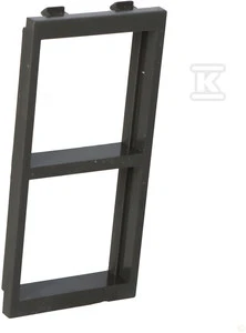 Juodas dviejų modulių adapteris 45x45mm