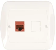 Kontakt-Simon Kompiuterio lizdas AKORD vienvietis RJ45 kat.5e baltas - AF51/11