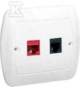 Kontakt Simon AF5T/11 GN.RJ45+RJ11 BIA.