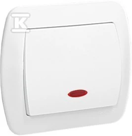 Kontakt Simon AW1L/11 VIENAS SUJUNGTAS SU BALTAIS APŠVIETIMO RĖMAIS