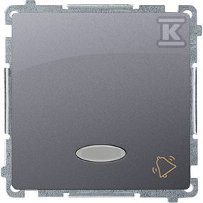 Kontakt-Simon Simon Basic vieno skambučio mygtukas su foniniu apšvietimu 10AX 250V inox (BMD1L.01/21)