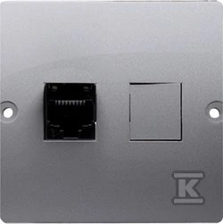 Kontakt-Simon Simon Basic kompiuterio lizdas vienas RJ45 kat. 5E inox (BMF51.02 / 21)