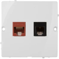 Kontakt-Simon BASIC telekomunikacijų lizdas MODULE RJ45 kat.5e + RJ11 baltas - BMF5T.02/11
