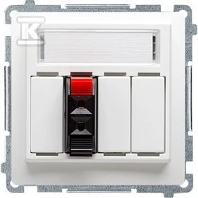Kontakt-Simon Simon Basic Vieno garsiakalbio lizdas su aprašymo laukeliu baltas BMGL31.01/11 (WMUG-01000x-1011)