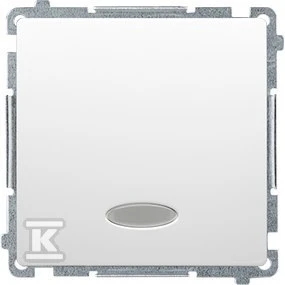 Kontakt-Simon Vienas mygtukas su LED foniniu apšvietimu 10AX 250V balta (BMP1L.01/11)