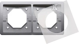 Kontakt-Simon Basic Standard Dvigubas hermetiškas rėmas su tarpine IP44 (BMR2B/21)
