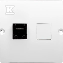 Kontakt-Simon Simon Basic telefono lizdas vienvietis RJ12 baltas (BMT1.02/11)