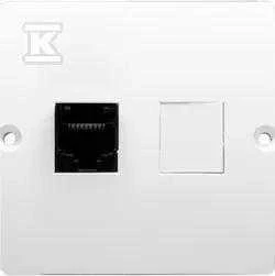 Kontakt-Simon Simon Basic telefono lizdas vienvietis RJ12 baltas (BMT1.02/11)