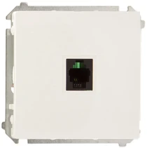 Kontakt-Simon Vienvietis telefono lizdas BASIC MODULE RJ11 baltas - BMTU.01/11