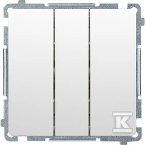 Kontakt-Simon SIMON BASIC Trigubas jungiklis rėmo baltos spalvos BMW31.01/11
