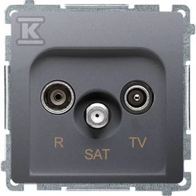 Kontakt-Simon Simon Basic R-TV-SAT antenos lizdas inox (BMZAR-SAT1.3/1.01/21)