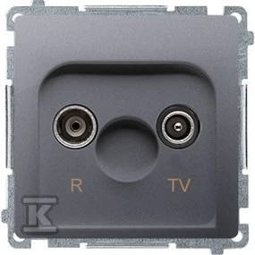 Kontakt-Simon Simon Basic R-TV antenos lizdas inox (BMZAR1/1.01/21)