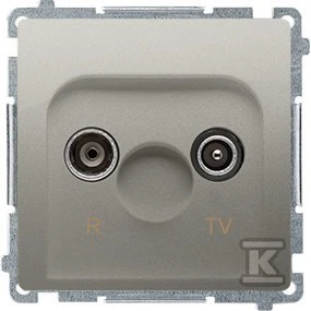 Kontakt-Simon Simon Basic R-TV satininis antenos lizdas (BMZAR1/1.01/29)