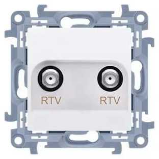 Kontakt Simon CAK2F.01/11 Priedai - Simon10 RTV-RTV antenos lizdas (modulis), 1x įėjimas: 5 1000 MHz baltas CAK2F.01/11