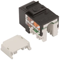 Kontakt-Simon Kompiuterio lizdo įdėklas vienas RJ45 kat.6 neekranuotas juodas - CJ645U