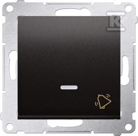 Kontakt-Simon Simon 54 Premium Bell mygtukas su LED foniniu apšvietimu (modulis) 16AX, 250V~, antracito prisukami gnybtai DD1AL.01/48