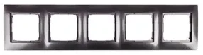 Kontakt-Simon Frame 5-Gang 54 Premium, skirtas kartoninėms-gipsinėms dėžėms metalizuotas antracitas (DRK5/48)