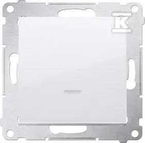 Kontakt-Simon Laiptų jungiklis Kontakt-Simon Simon 54 DW6L.01/X/11 su LED foniniu apšvietimu be piktogramos modulio 10AX 250V~ greitosios jungtys balta