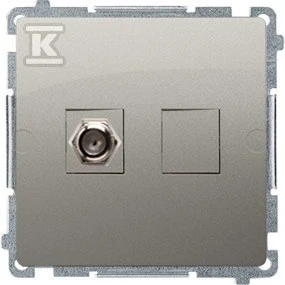 Kontakt-Simon Simon Basic antenos lizdas F tipo viengubas satininis (BMAF1.01/29)