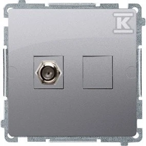 Kontakt-Simon Lizdas antenowe Simon Basic typu F sidabrinė mat (BMAF1.01/43)