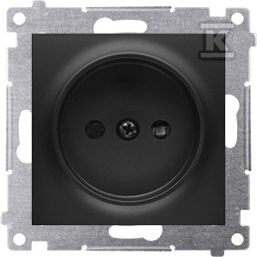 Kontakt-Simon Simon 54 Lizdas be įžeminimo su langinėmis (modulis) 16A 250V varžtų gnybtai juodas kilimėlis DG1Z.01/49