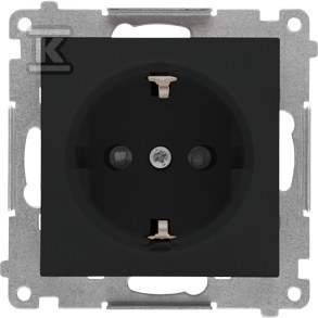 Kontakt Simon GN.1-KR.SCHUKO PRZ. MATINĖ JUODA SIMON55