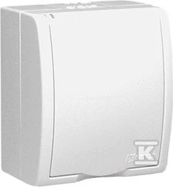 Kontakt-Simon Hermetic vieno lizdo lizdas AQUARIUS be 16A IP54 su visu atvartu balta - AQGZ1/11