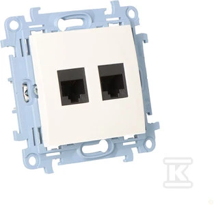 Kontakt-Simon Dvigubas kompiuterio lizdas RJ45 6 kategorija balta (C62.01/11)