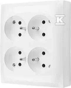 Kontakt Simon GN.4-KR.Z/U IP20 Baltas AQUACLICK