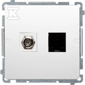 Kontakt Simon GN.ANTENOWE F+RJ45 K.6 Baltas BASIC