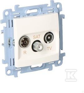 Kontakt-Simon antenos lizdas R-TV-SAT 10dB baltas (CASP.01/11)