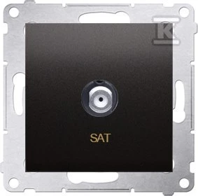 Kontakt-Simon SAT antenos lizdas antracitas - DASF1.01 / 48