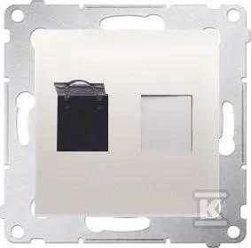 Kontakt-Simon Kompiuterio lizdas SIMON54 vienvietis RJ45 kat.6 su užrakto kremu - D61.01/41