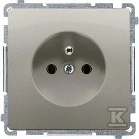 Kontakt-Simon Simon Basic vienspalvis lizdas su 16A satino pagrindu (BMGZ1.01 / 29)