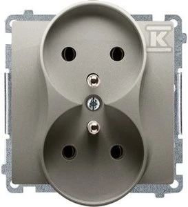 Kontakt-Simon Simon Basic lizdas su 16A satino pagrindu (BMGZ2M.01 / 29)