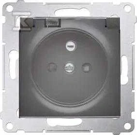 Kontakt-Simon Hermetic vieno lizdo lizdas SIMON54 be 16A IP44 antracito - DGZ1BUZ.01/48A