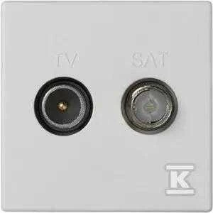 Kontakt Simon Kontaktas-Simon Antenos lizdas K45 TV-SAT grynai baltas (K130A/9)
