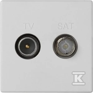 Kontakt Simon Kontaktas-Simon Antenos lizdas K45 TV-SAT grynai baltas (K130A/9)