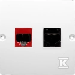 Kontakt Simon GN.KOMP.RJ45 K.5E+RJ12 Baltas BASIC