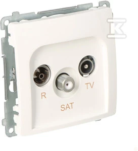 Kontakt-Simon Antenos lizdas BASIC MODULE RTV/SAT gnybtas baltas - BMZAR-SAT1.3/1.01/11