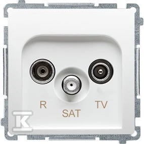 Kontakt-Simon Antenos lizdas BASIC MODULE RTV/SAT gnybtas baltas - BMZAR-SAT1.3/1.01/11