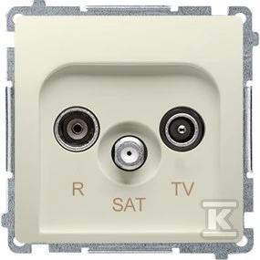 Kontakt-Simon BASIC MODULE RTV/SAT antenos lizdas smėlio spalvos - BMZAR-SAT10/P.01/12