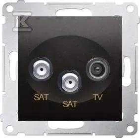 Kontakt-Simon Antenos lizdas SIMON54 SAT / SAT / RTV, antracito galas - DASK2.01 / 48