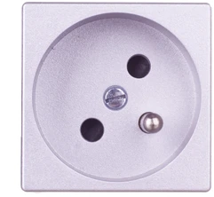 Kontakt-Simon Socket K45 Connect vienvietis be 16A IP20 anoduoto aliuminio (K02/8)