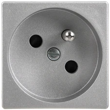 Kontakt-Simon Socket K45 Connect vienvietis be 16A IP20 anoduoto aliuminio (K22/8)