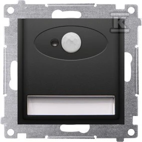 Kontakt-Simon Simon 54 LED šviestuvas su judesio jutikliu 230 V AC 1,4 W šilta balta 3100K matinė juoda DOSC.01/49
