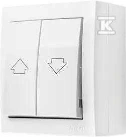 Kontakt Simon Kontaktai-Simon Simon Aquaclick Blind mygtukas 10 AX, 250 V balta ACZ1/11