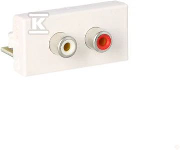 Kontakt Simon PŁYT.K45/2 2RCA 22,5X45 ŚRUB BIEL